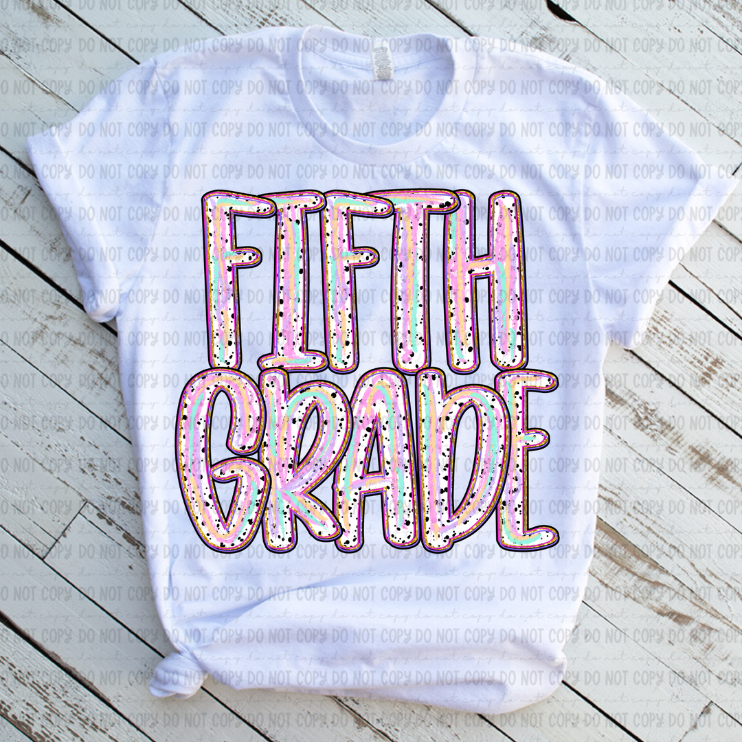 Color Dotted Grade Levels DTF Print