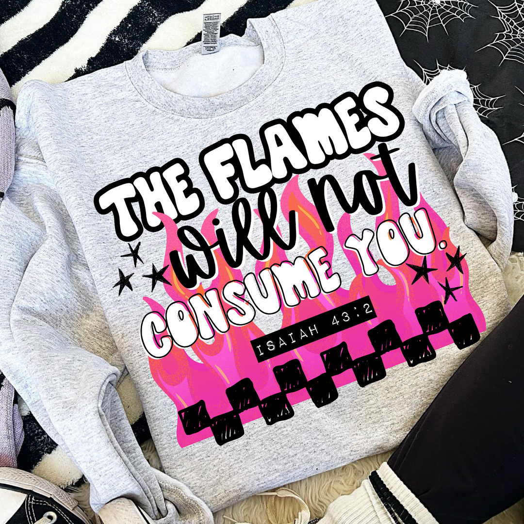 The Flames Will Not Consume You Mock DTF Print