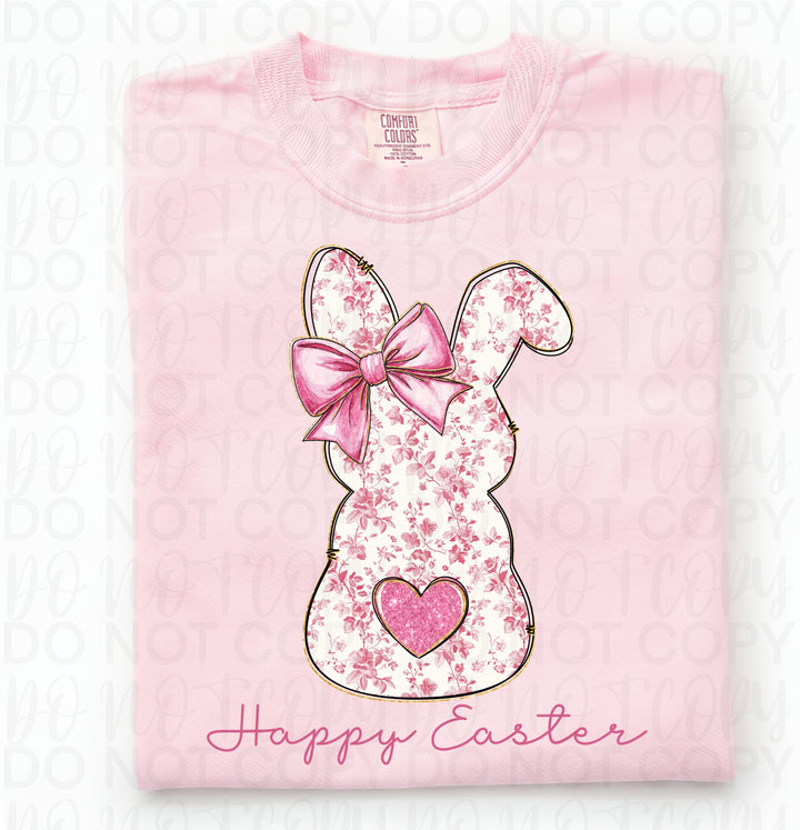 Floral Easter Bunny DTF Print
