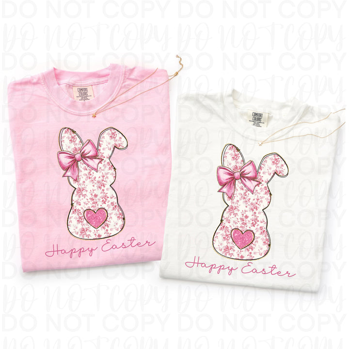 Floral Easter Bunny DTF Print