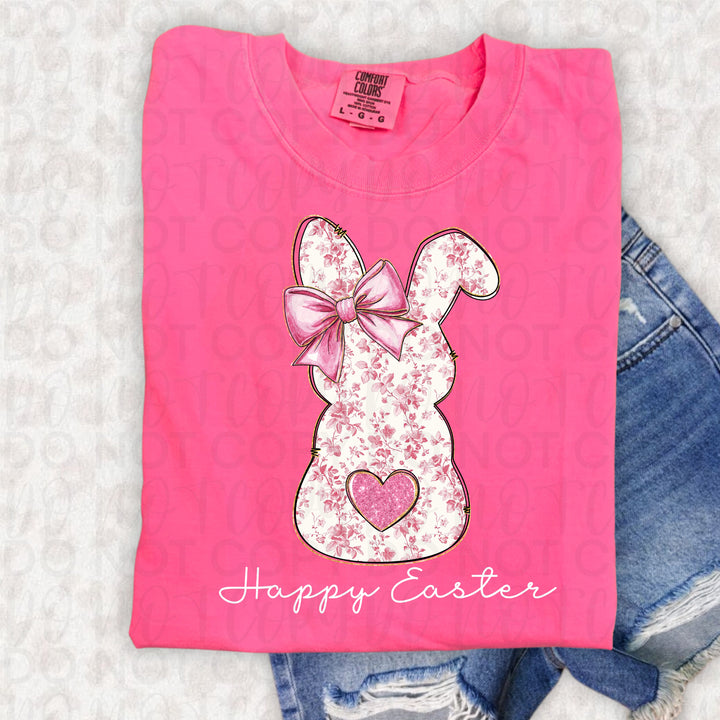 Floral Easter Bunny DTF Print