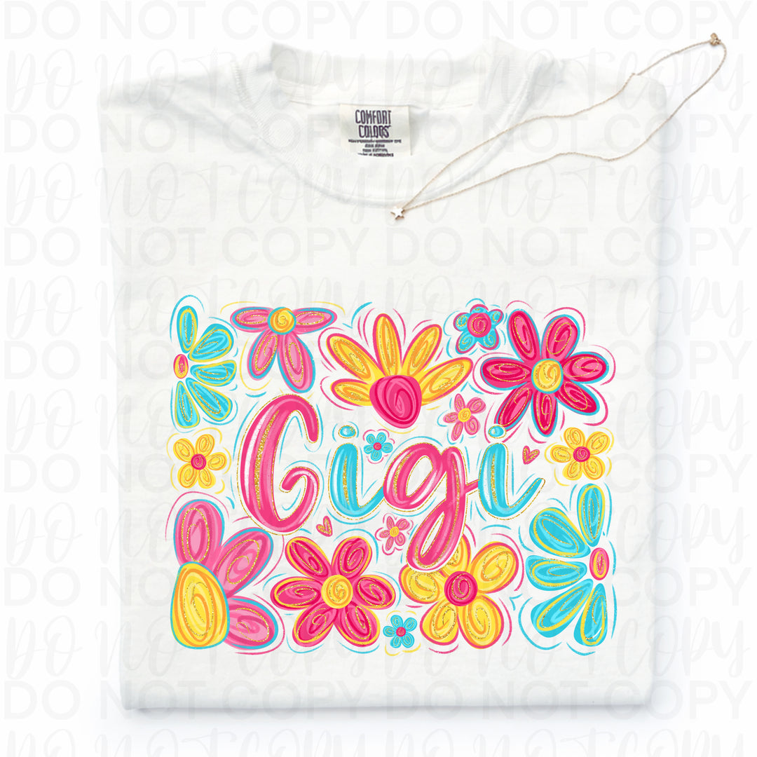 Floral Gigi DTF Print