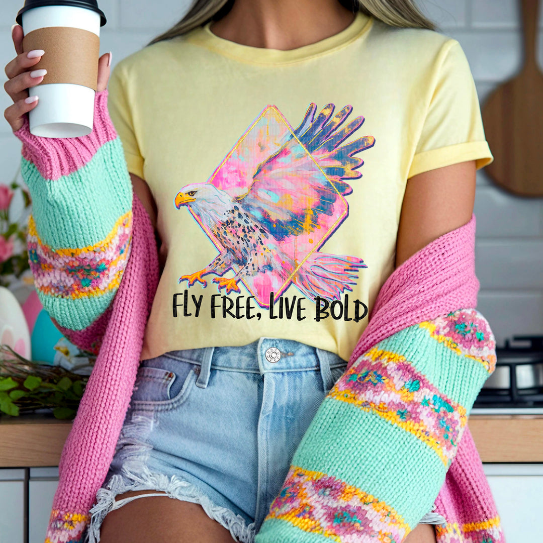 Fly Free Live Bold DTF Print