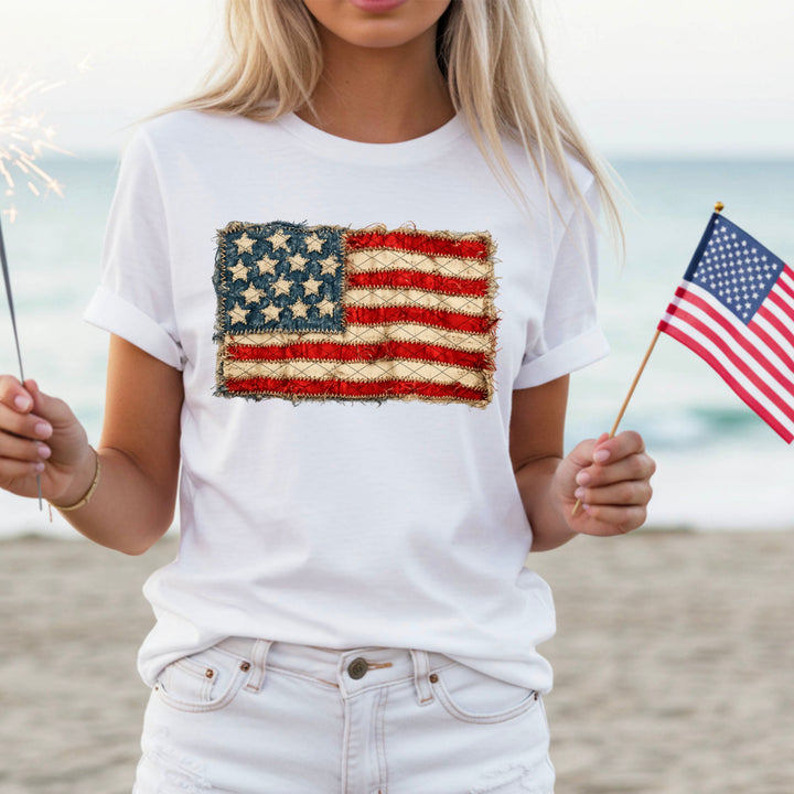 Frayed Flag DTF Print