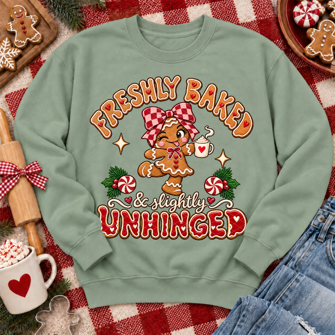 Freshly Baked Slightly Unhinged DTF Print
