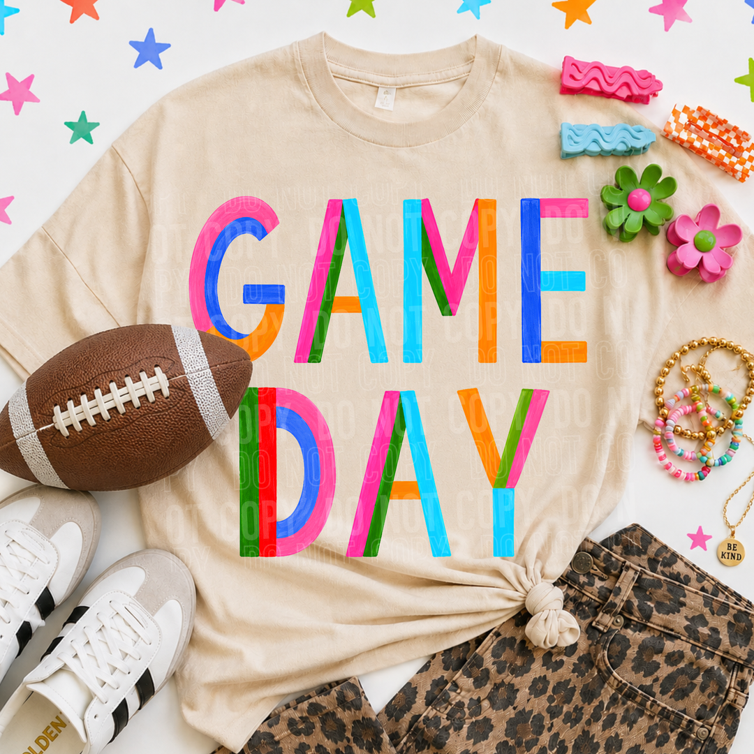 Game Day Colorblock DTF Print