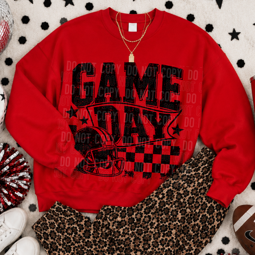 Game Day Football Grunge DTF Print