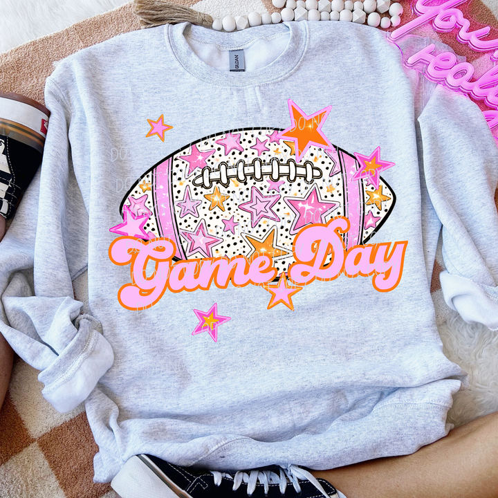 Pink Football DTF Print