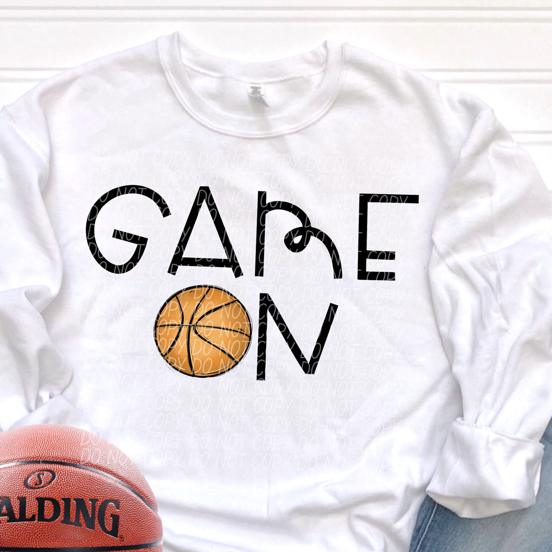 Game On Basketball DTF Print