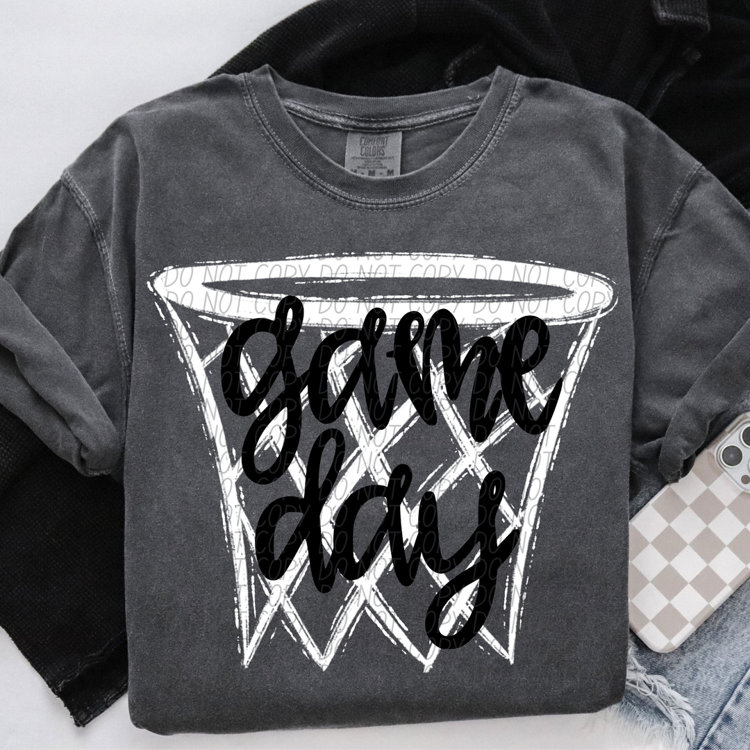 Game Day White Net DTF Print