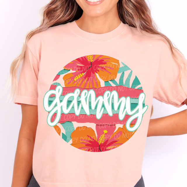 Tropical Mother's Day Titles DTF Print