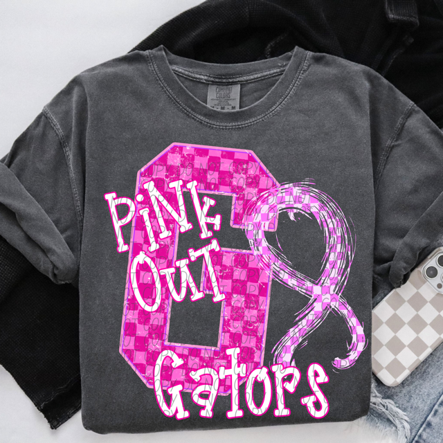 Pink Out Varsity DTF Print