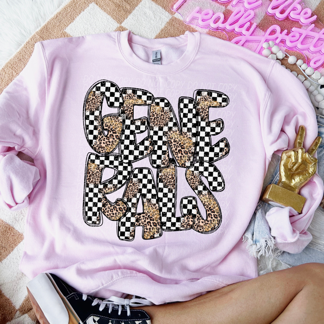 Leopard Checker School Spirit A-R DTF Print