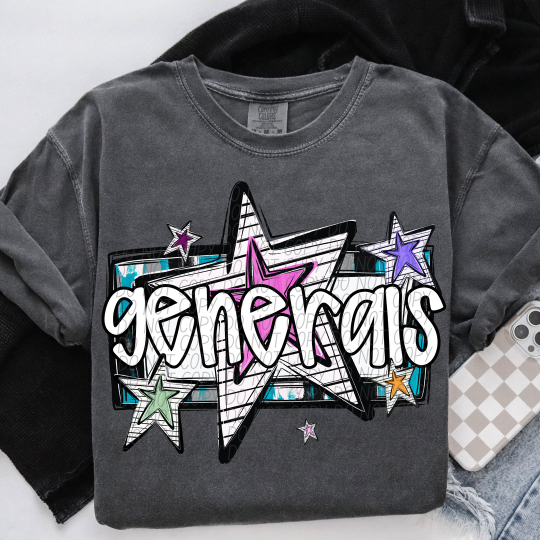 Bright Stars Mascots Youth DTF Print