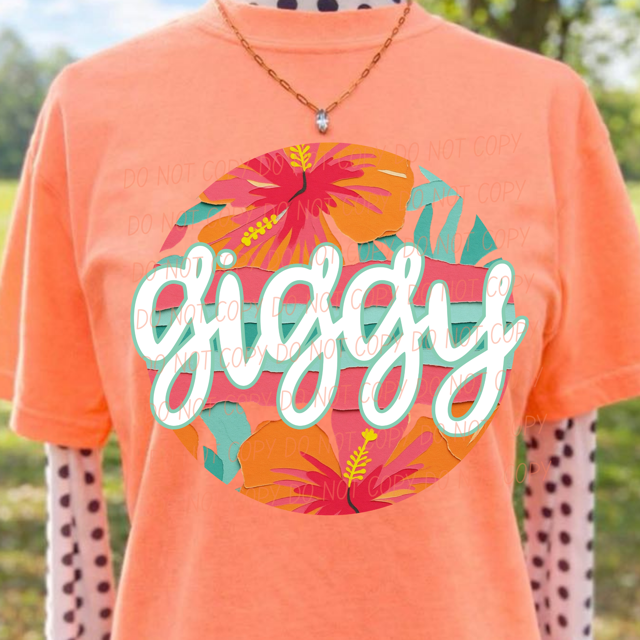 Tropical Mother's Day Titles DTF Print