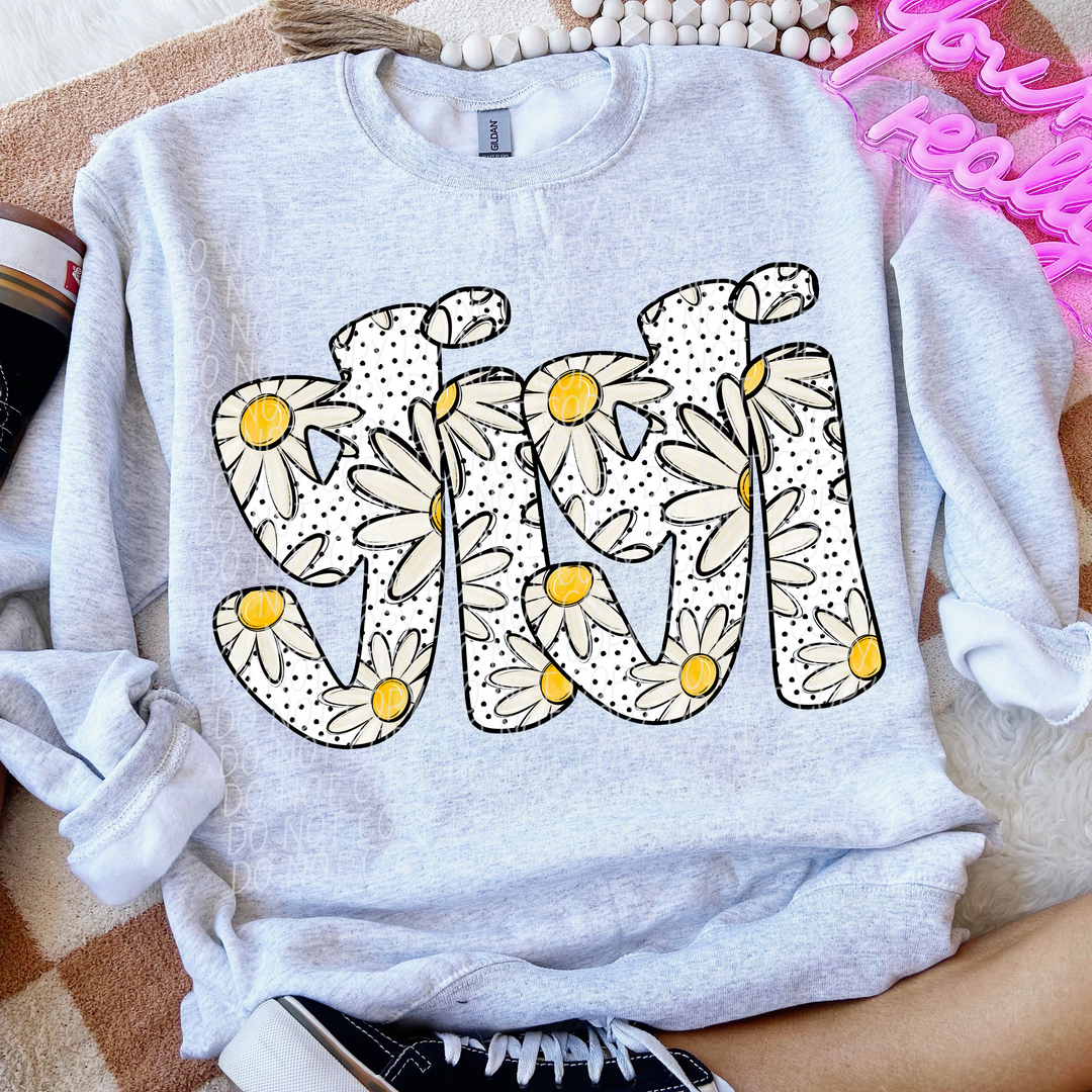 Daisy Dot Names DTF Print