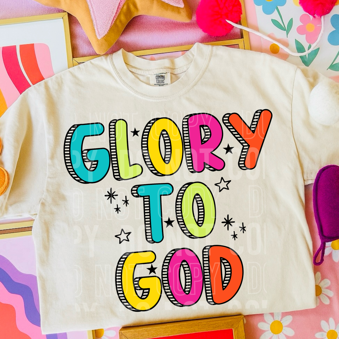 Glory To God DTF Print