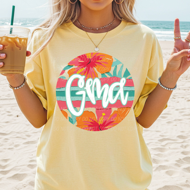 Tropical Mother's Day Titles DTF Print