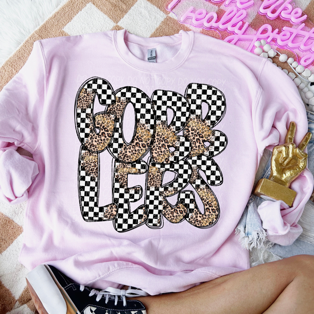 Leopard Checker School Spirit A-R DTF Print