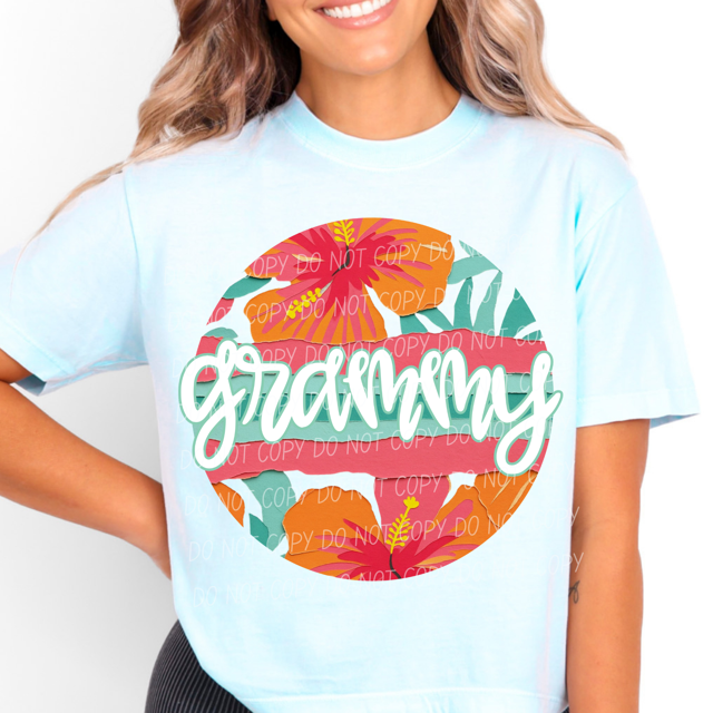 Tropical Mother's Day Titles DTF Print