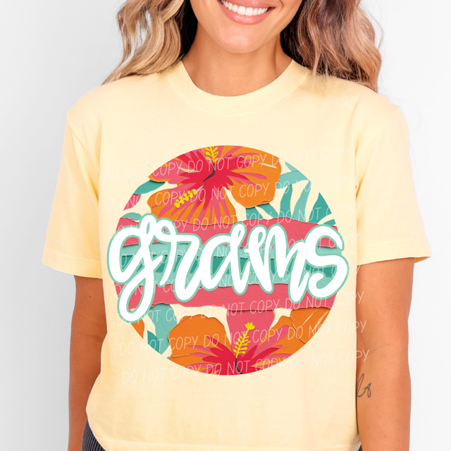Tropical Mother's Day Titles DTF Print
