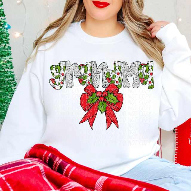 Holly Dot Names DTF Print