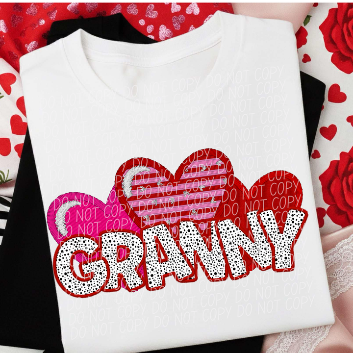 Valentine Names DTF Print