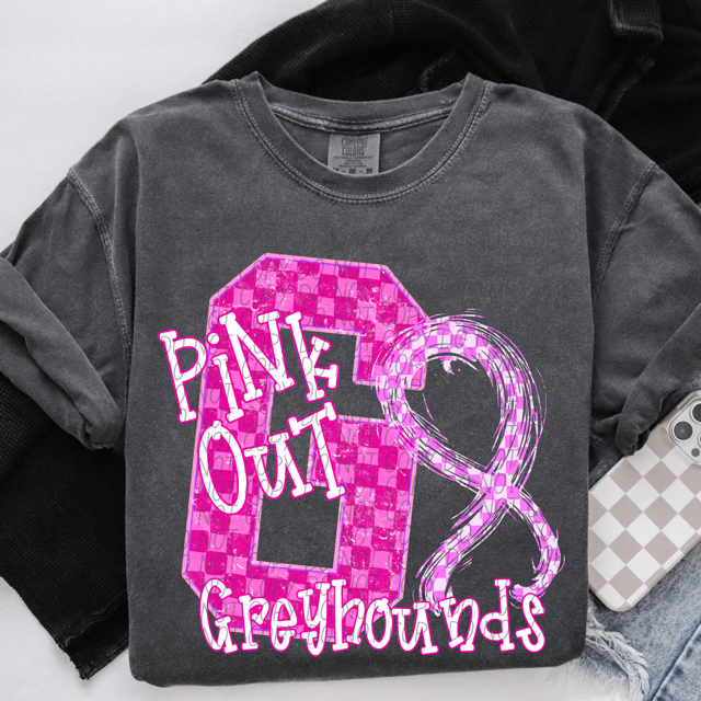 Pink Out Varsity DTF Print