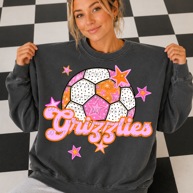 Pink Soccer DTF Print