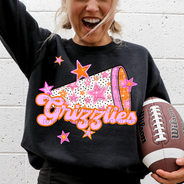 Pink Cheer DTF Print
