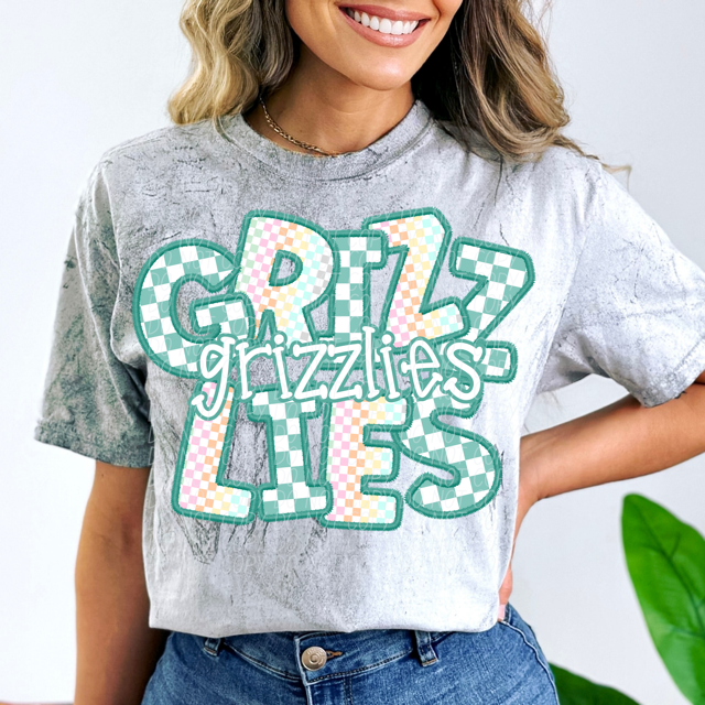 Spring Checker Mascots Youth DTF Print