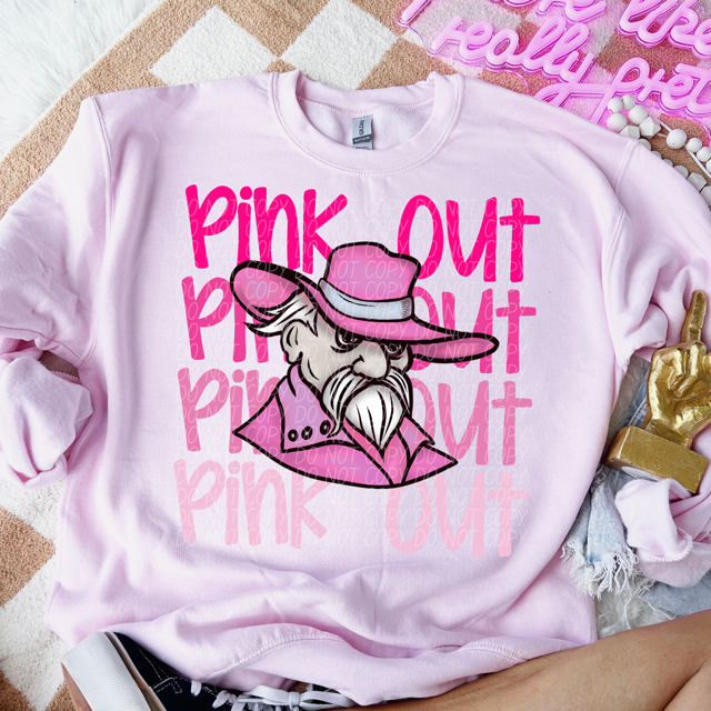 Pink Out Stacked Mascot DTF Print