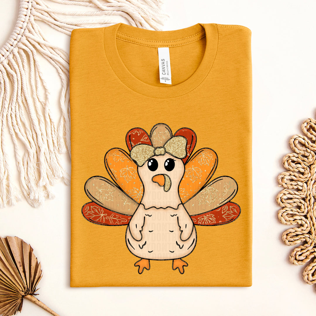 Glitter Turkey DTF Print