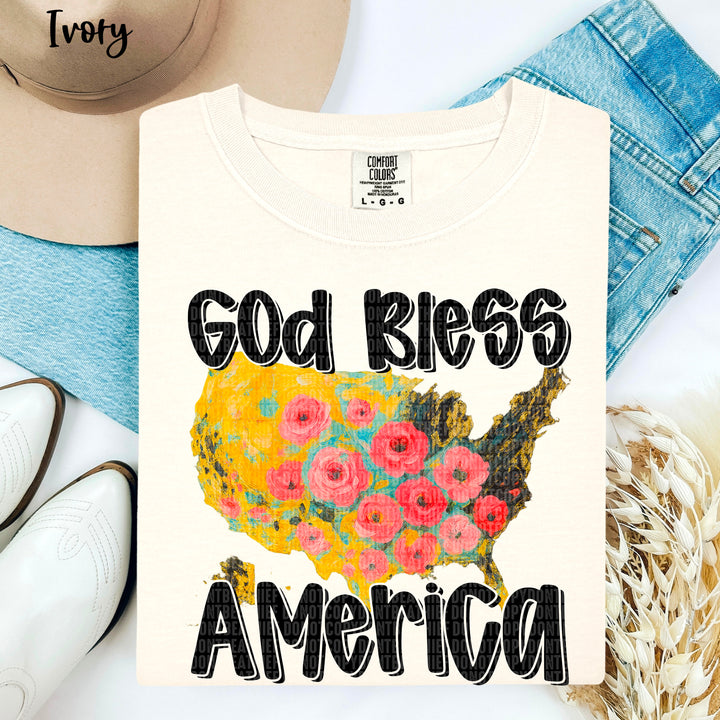 God Bless America DTF Print