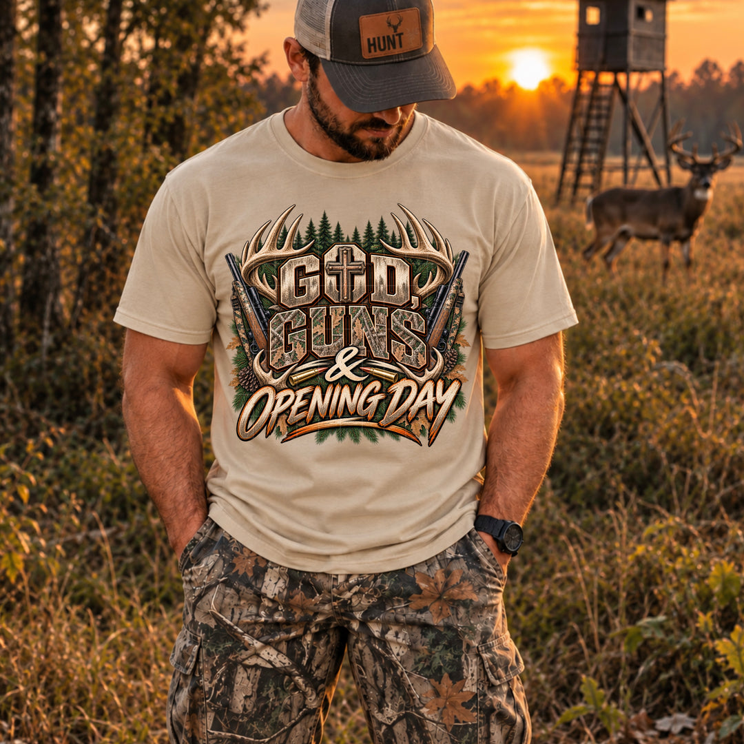 God Guns Opening Season DTF Print