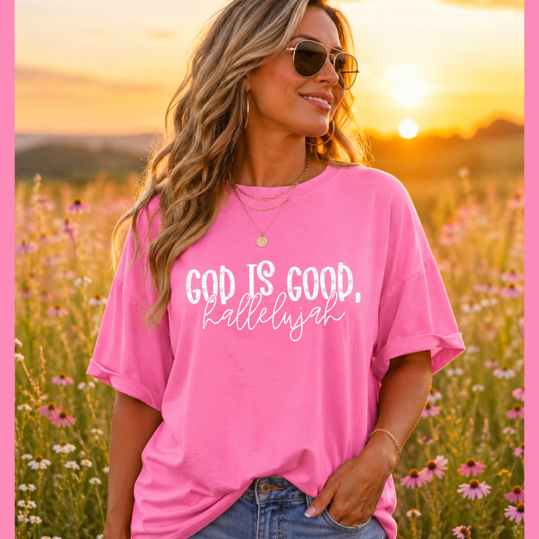God Is Good Hallelujah DTF Print