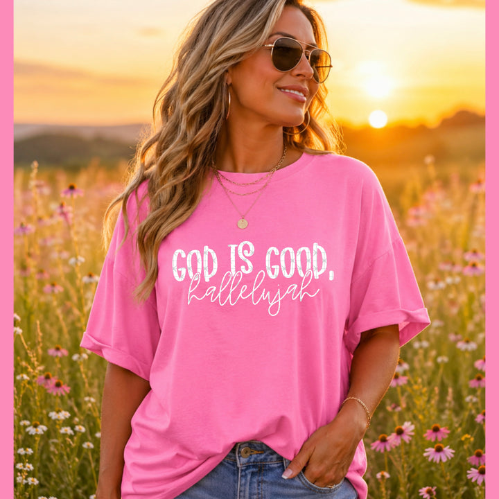God Is Good Hallelujah DTF Print