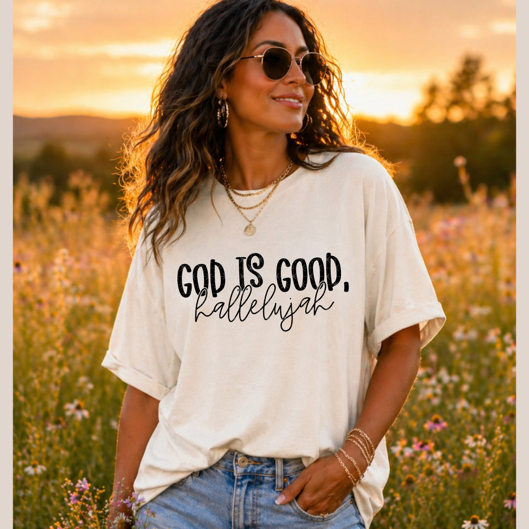God Is Good Hallelujah DTF Print