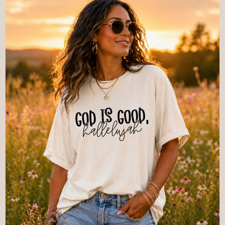 God Is Good Hallelujah DTF Print