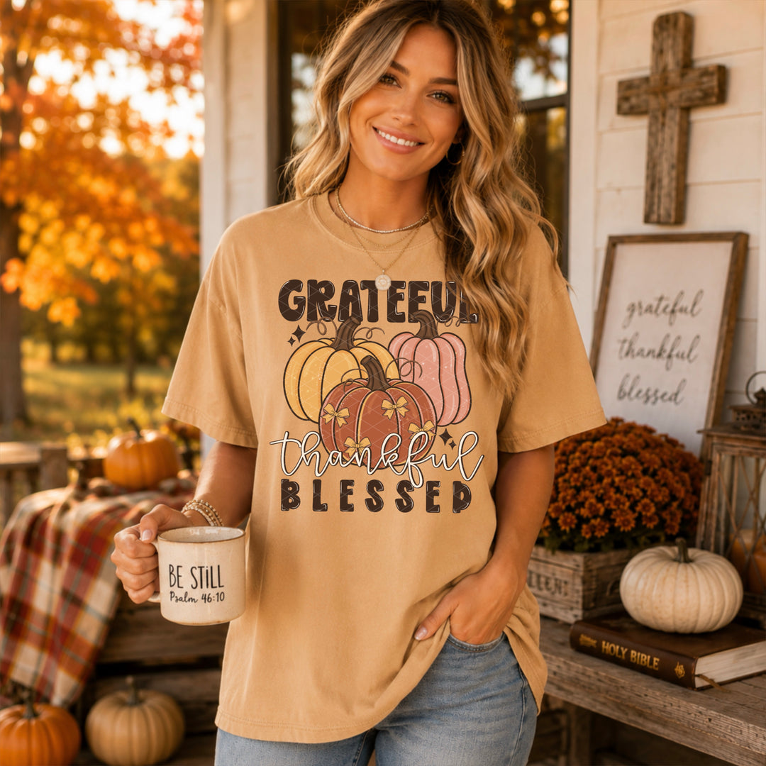 Grateful Thankful Blessed DTF Print