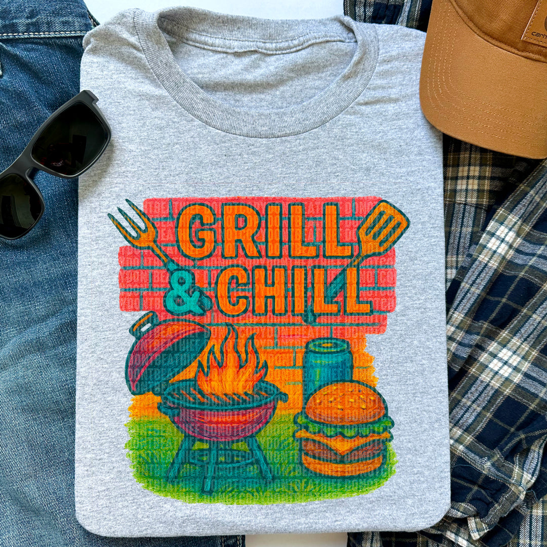 Grill And Chill DTF Print