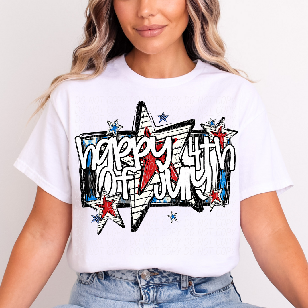 Happy 4th of July DTF Print