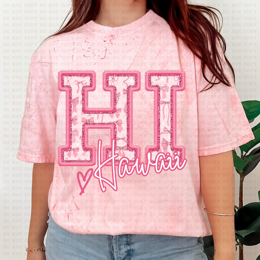 Pink Coquette States DTF Print