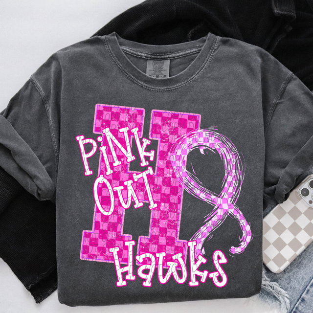 Pink Out Varsity DTF Print