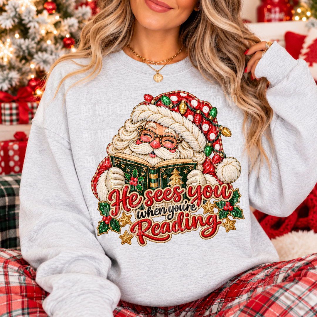He See’s You When You’re Sleeping DTF Print