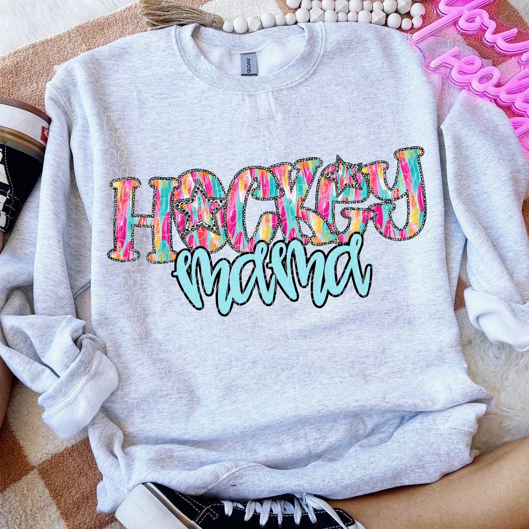 Multi Color Star Sports Mama DTF Print