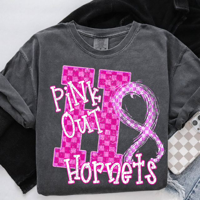 Pink Out Varsity DTF Print