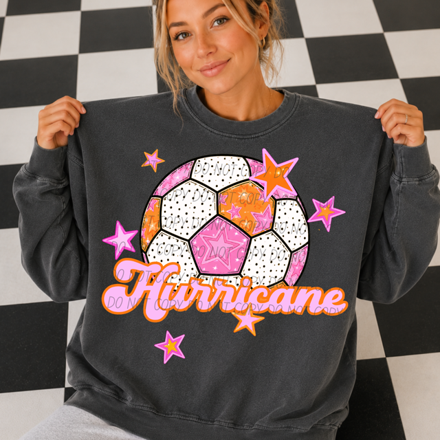 Pink Soccer DTF Print