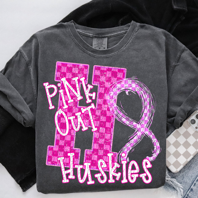 Pink Out Varsity DTF Print