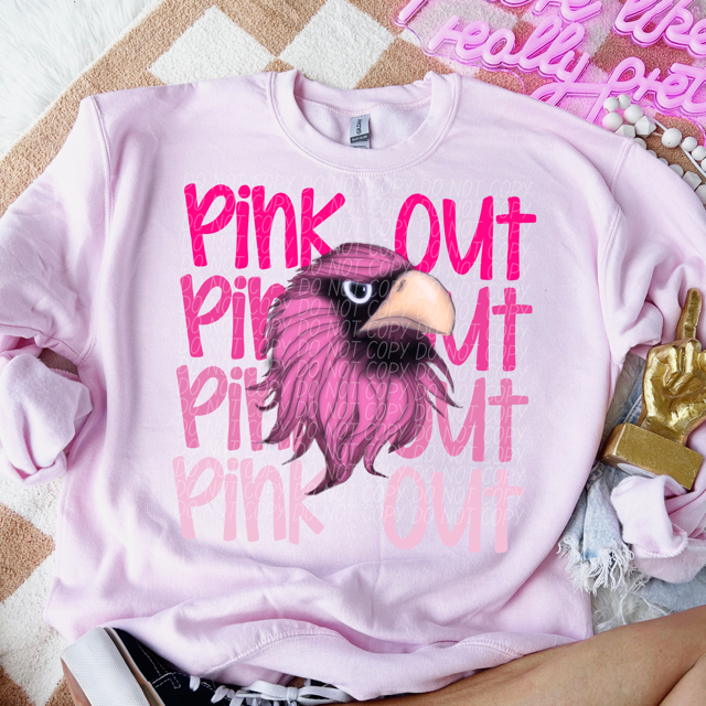 Pink Out Stacked Mascot DTF Print